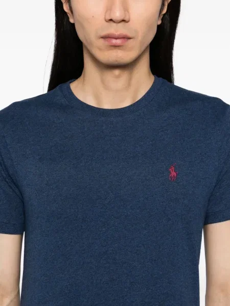Polo Polo Ralph Lauren από ζέρσεϋ με στρογγυλή λαιμόκοψη μπλε