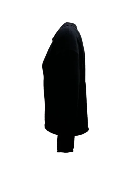 Pulover Iris & Ink cu decolteu în V negru