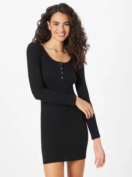 PIECES Rochie tricotat KITTI / argintiu negru