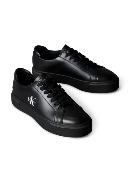 Sneakers Calvin Klein Basket Cupsole Laceup Lth Ml Negru alb