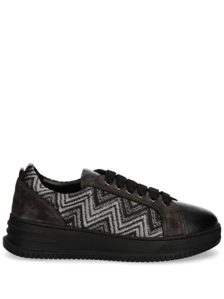 Sneakerși Missoni din piele de căprioară negru