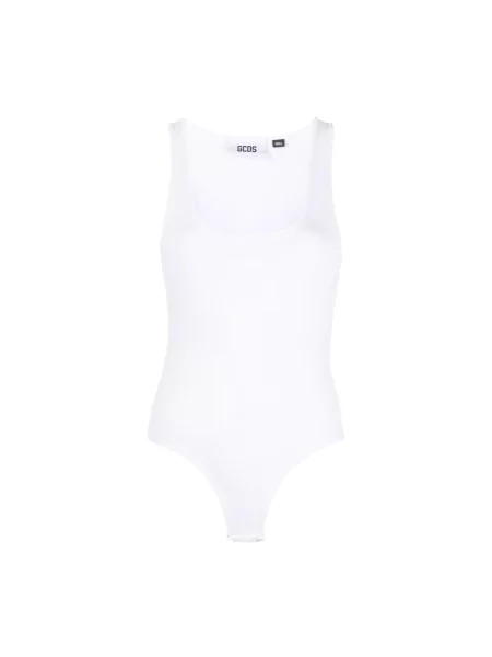 Body Gcds z dżerseju casual biały