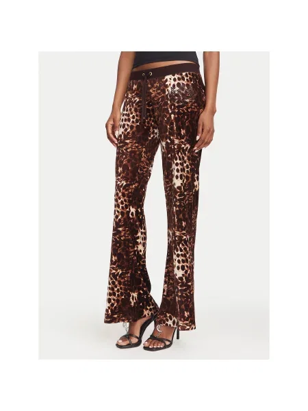 Juicy Couture Spodnji del trenirke Caisa Flare Fit rjava
