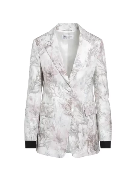 Sacou Max Mara cu model floral cu imagine alb
