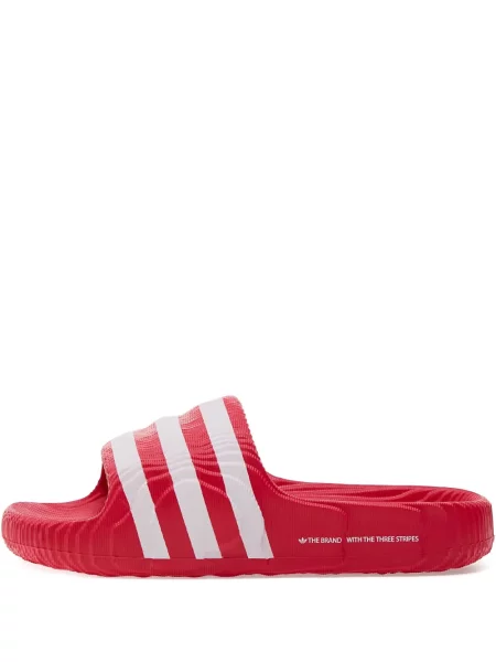 Papuci de casă Adidas cu dungi plasă roșu