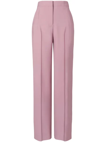 Pantaloni Tory Burch de lână roz