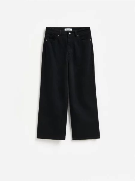 Reserved Fustă-pantalon din denim negru