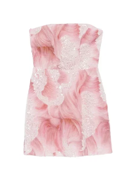 Rochie mini De Santis de costum roz
