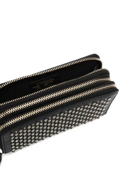 Peněženka Chanel Pre-owned se cvočky černá