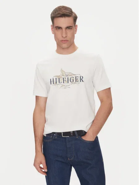 Tommy Hilfiger Tričko Tropical Floral biela