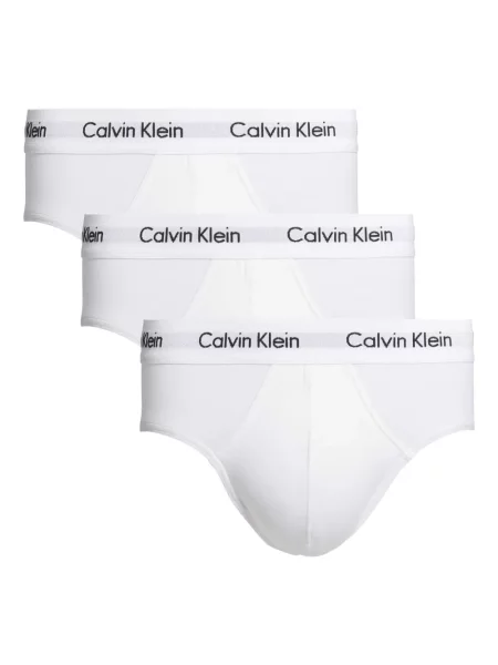 Chiloți multipac Calvin Klein cu autograf alb