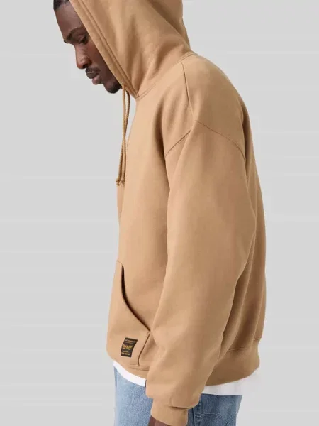 Bluza z kapturem o kroju regular fit z czystej bawełny Levi's brązowa