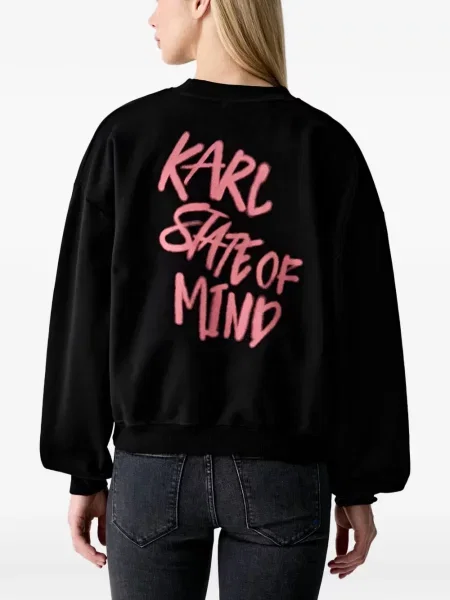 Hanorac Karl Lagerfeld Jeans cu imagine negru