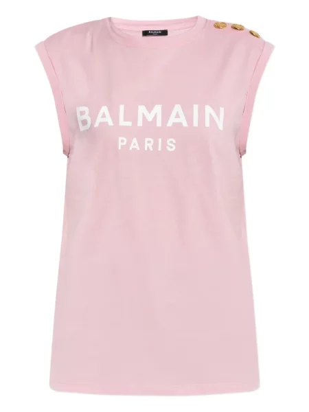 Top Balmain cu imagine roz