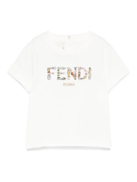 Koszulka dziecięca Fendi biała