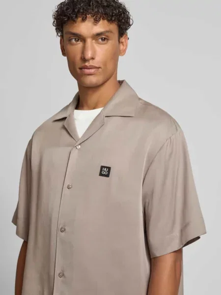 Koszula casualowa o kroju relaxed fit z czystego lyocellu model ESPINO' Hugo