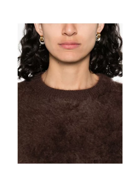 Krótki sweter Soft Goat brązowy