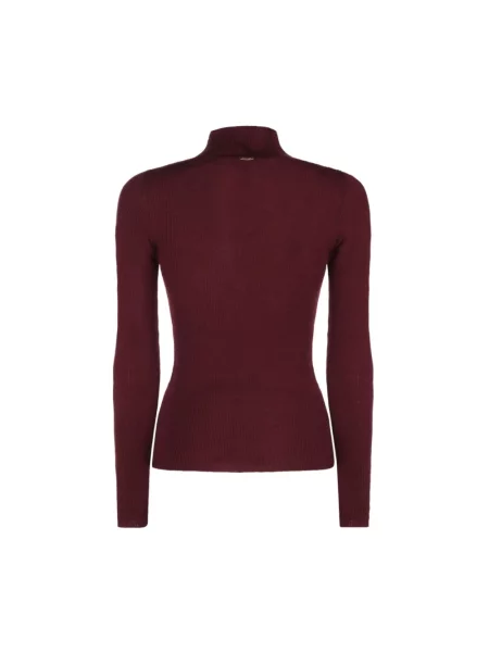 Sweter z golfem Twinset do golfa czerwony