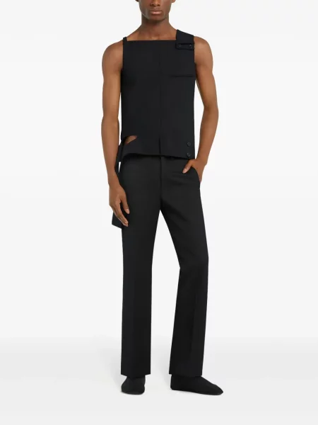 Pantaloni Courreges de lână negru