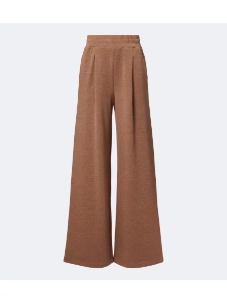 Pantaloni Varley din jerseu maro