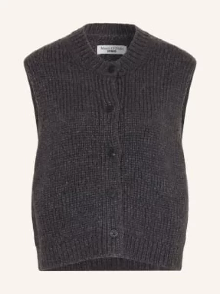 Marc O'polo Denim Pletená Vesta tmavě šedá
