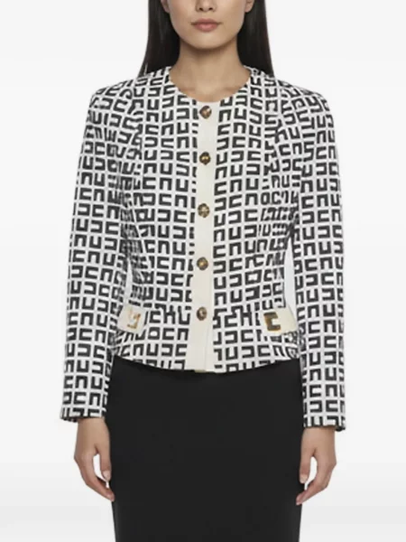 Sacou Elisabetta Franchi din crep alb