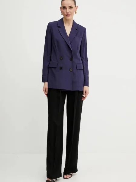 Піджак Luisa Spagnoli двобортний однотонний синій