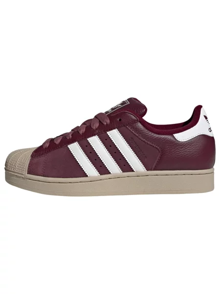 ADIDAS ORIGINALS Tenisky Superstar II béžová / vínově červená bílá