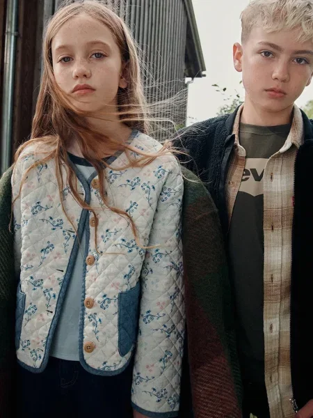 Levi's риза за деца от SHADOW PLAID SHIRT бежово