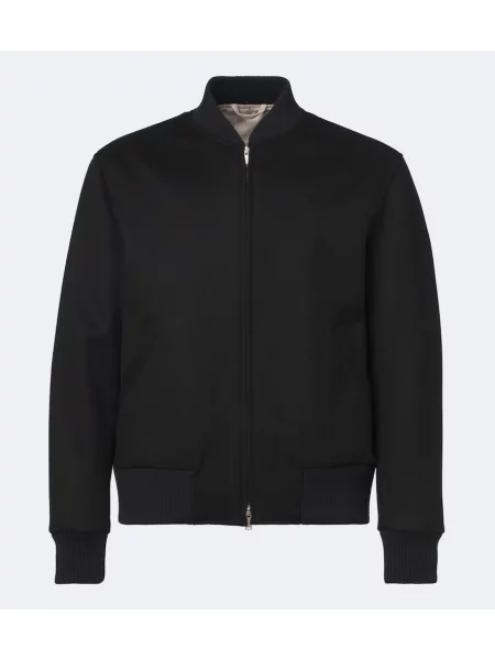 Geacă bomber Lardini de lână negru