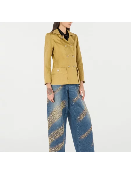 Kurtka Roberto Cavalli w wężowy wzór brązowa