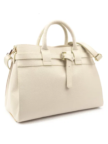 Кожаная сумка Royalbag бежевая