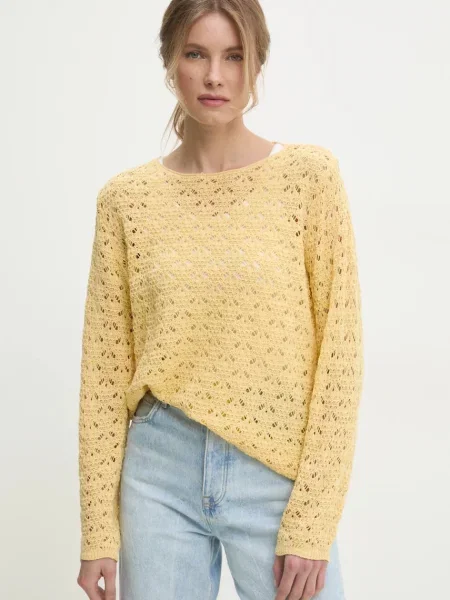 Пуловер Answear Lab дамски от лека материя жълто