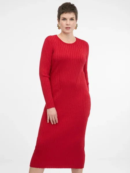 Rochie midi Orsay până la genunchi de costum roșu