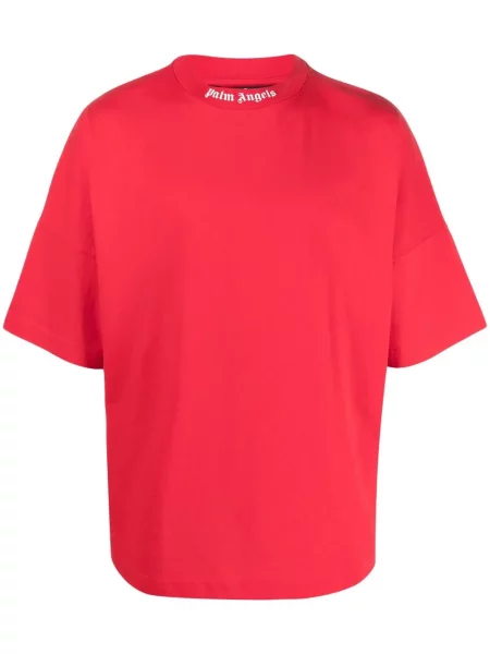Tricou Palm Angels cu imagine roșu