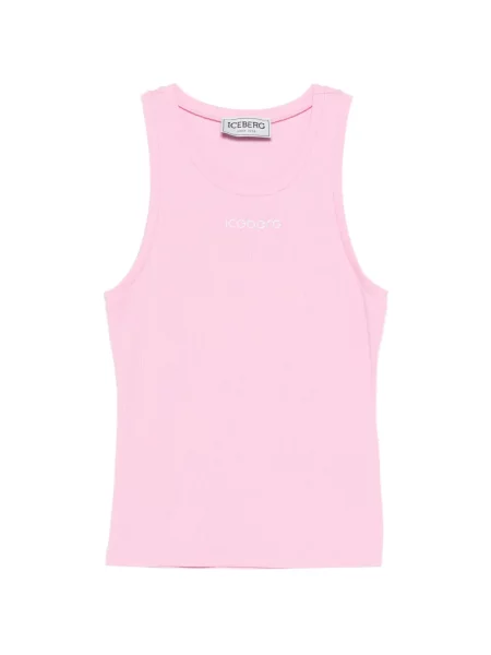 Top Iceberg prążkowany różowy