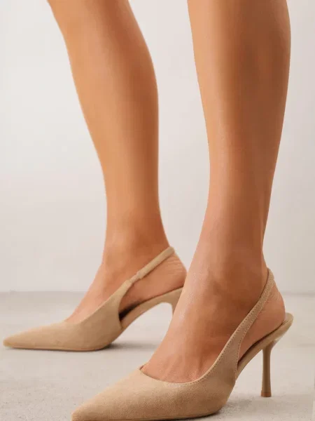 Pantofi stiletto închis bej