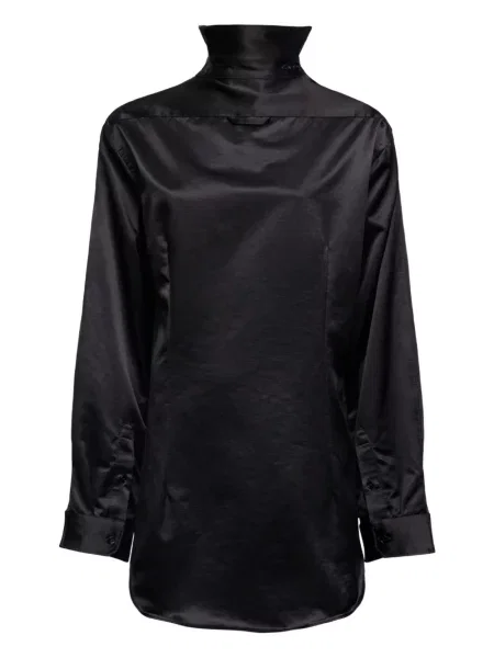Rochie Mm6 Maison Margiela din satin de costum negru