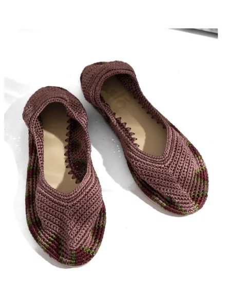 Balerini Slo_hand_made tricotate roz