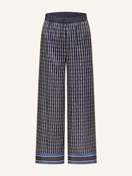 Claudie Pierlot Spodnie Satynowe blau granatowe