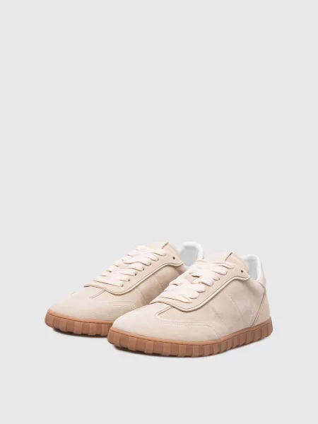 Замшевые кеды Ami Paris бежевые