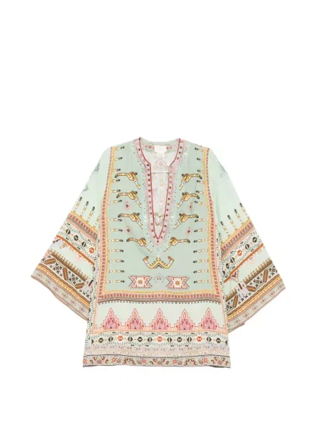 Sukienka Camilla z dekoltem w serek zielona