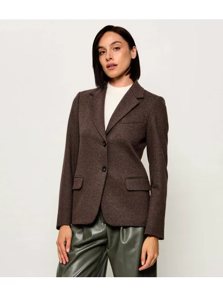 Weekend MaxMara Sacou Wkdferoce cu adaos de lână maro