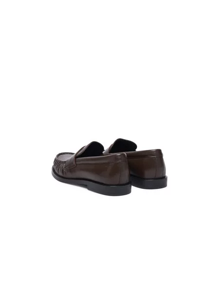 Loaferke Calvin Klein Round Loafer Lth Temno rjava