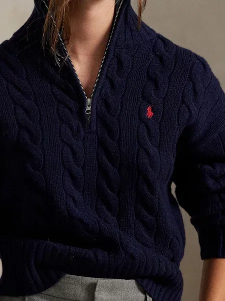 Шерстяной свитер Polo Ralph Lauren синий