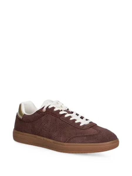 Sneakerși Armani Exchange cu autograf maro