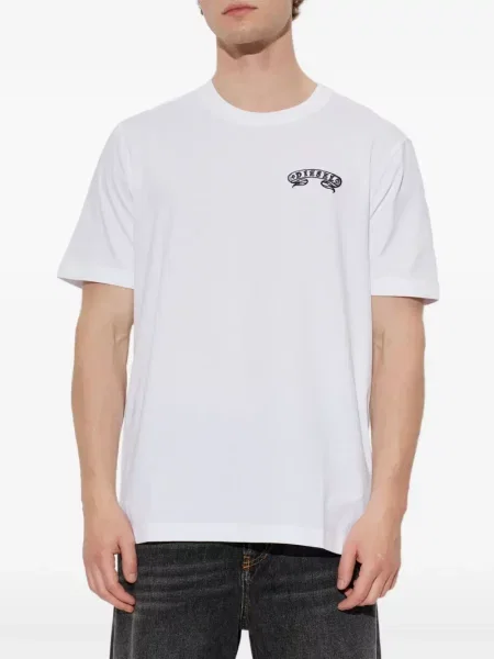 Tricou Diesel cu imagine alb