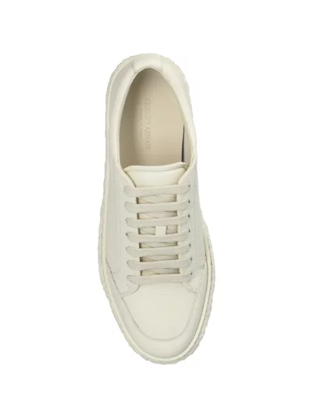 Sneakerși Giorgio Armani din piele alb
