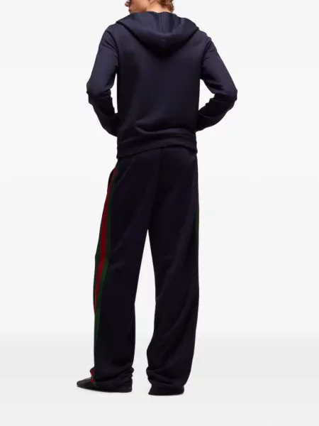 Pantaloni Gucci de mătase albastru