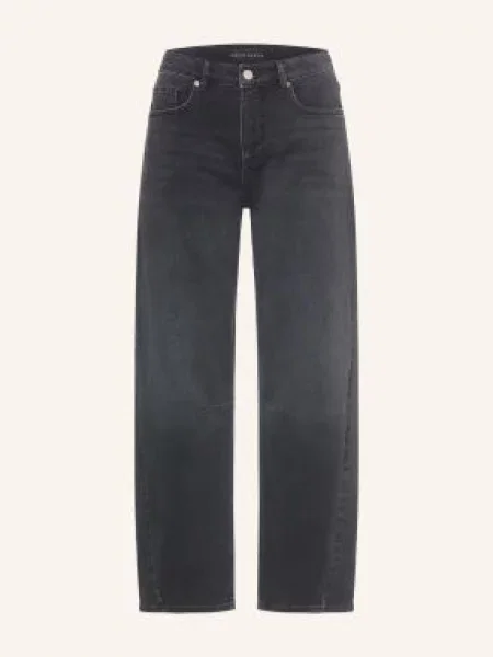Opus Pants Barrel Džíny Mari Sky dark grey šedé